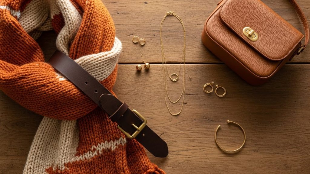 Thanksgiving Outfits Women Cute Cozy and Trendy 2025 8 Full-body image of a woman dressed in a plaid dress, wool cardigan, and tall leather boots posing near a Thanksgiving table with candles and autumn decor.