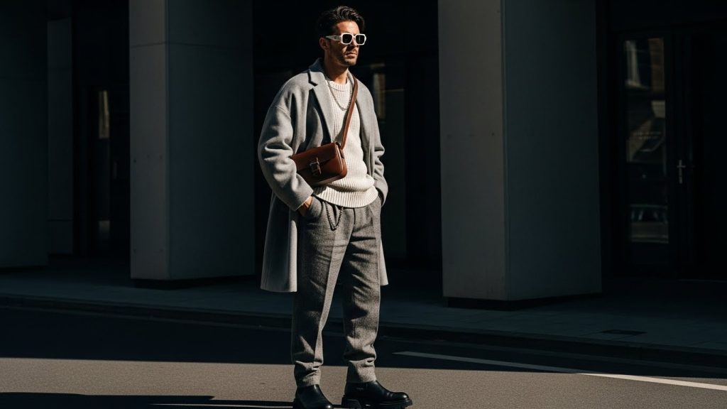 Stylish man wearing modern 2025 fashion.