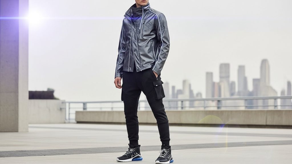 Modern men’s techwear outfit.