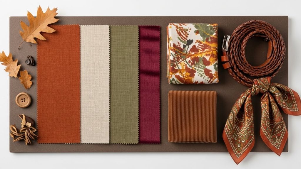 Thanksgiving Outfits Women Cute Cozy and Trendy 2025 4 Full-body image of a woman wearing a flannel shirt, quilted vest, leggings, and fall boots in a cozy home decorated for Thanksgiving.